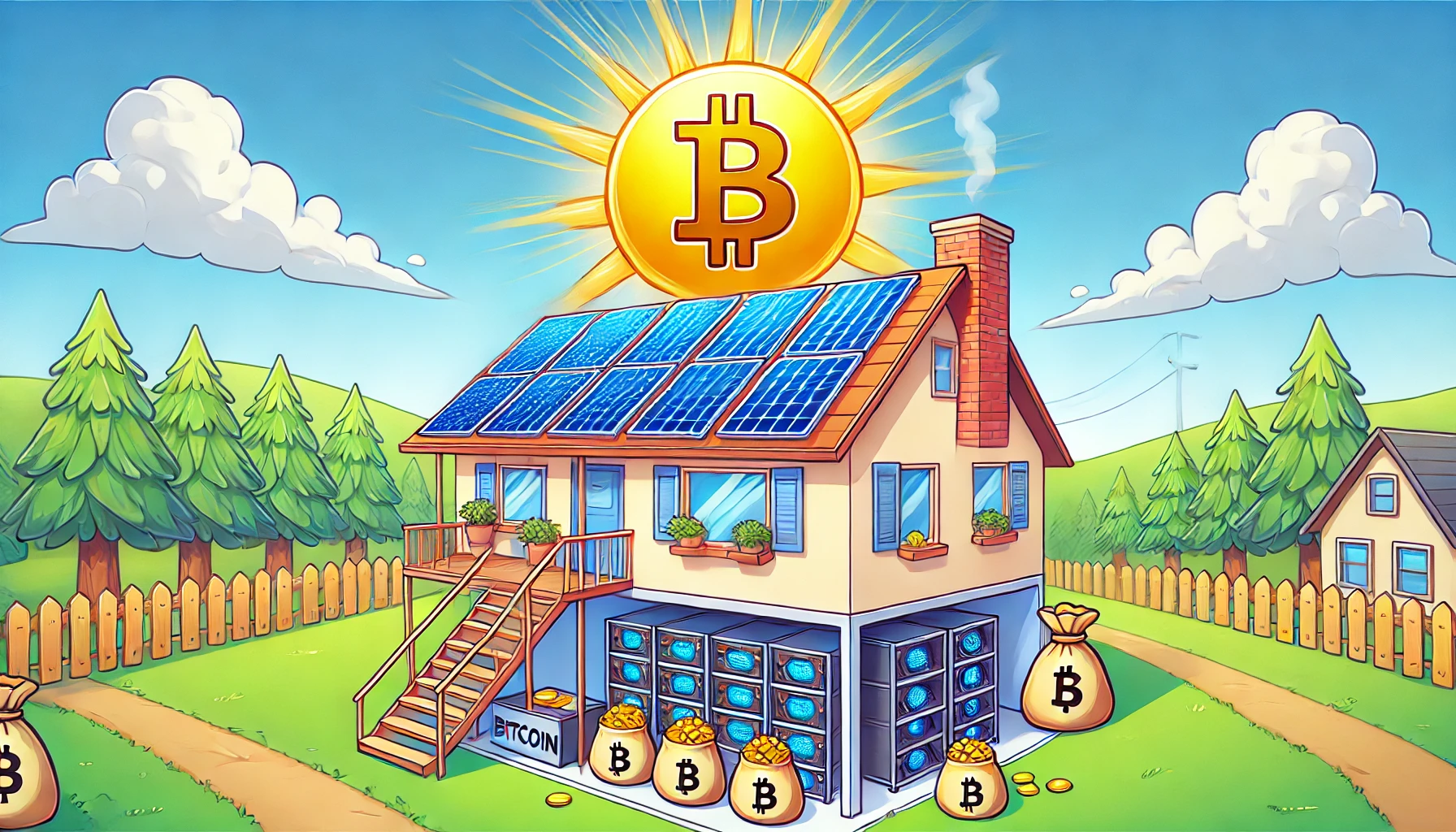 Minar en casa con energía solar sobrante